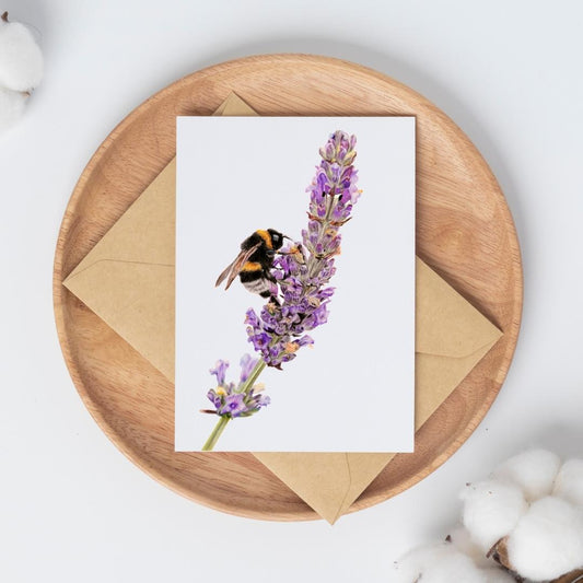 Bumblebee & Lavender Greeting Card - Mix & Match Sale (Buy 4 for $20)