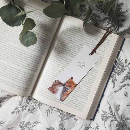 'Oh, For Fox Sake' Bookmark with Faux Suede Cord