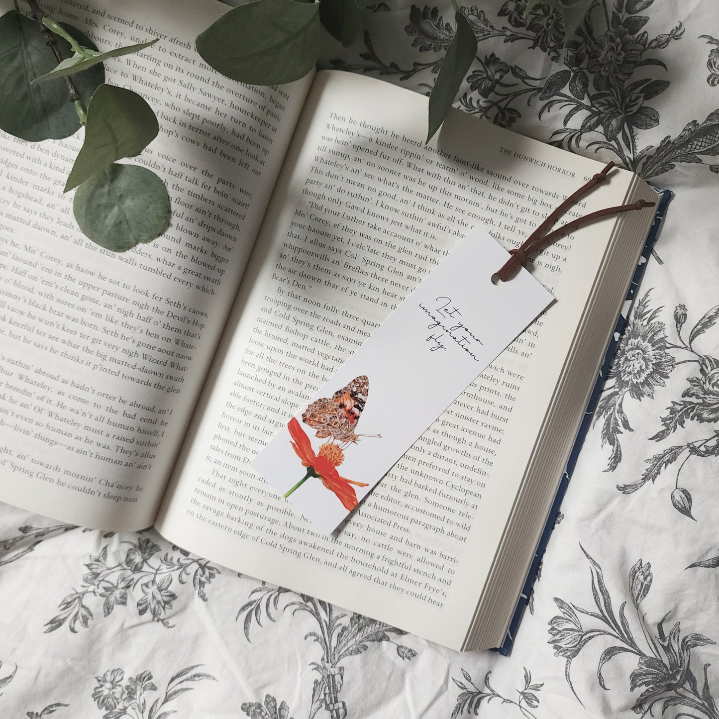 'Let Your Imagination Fly' Bookmark with Faux Suede Cord