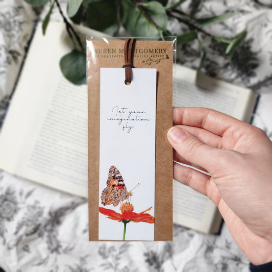 'Let Your Imagination Fly' Bookmark with Faux Suede Cord