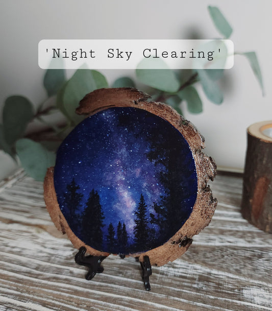 Hand Painted Coasters/Mini Paintings - Night Sky Collection