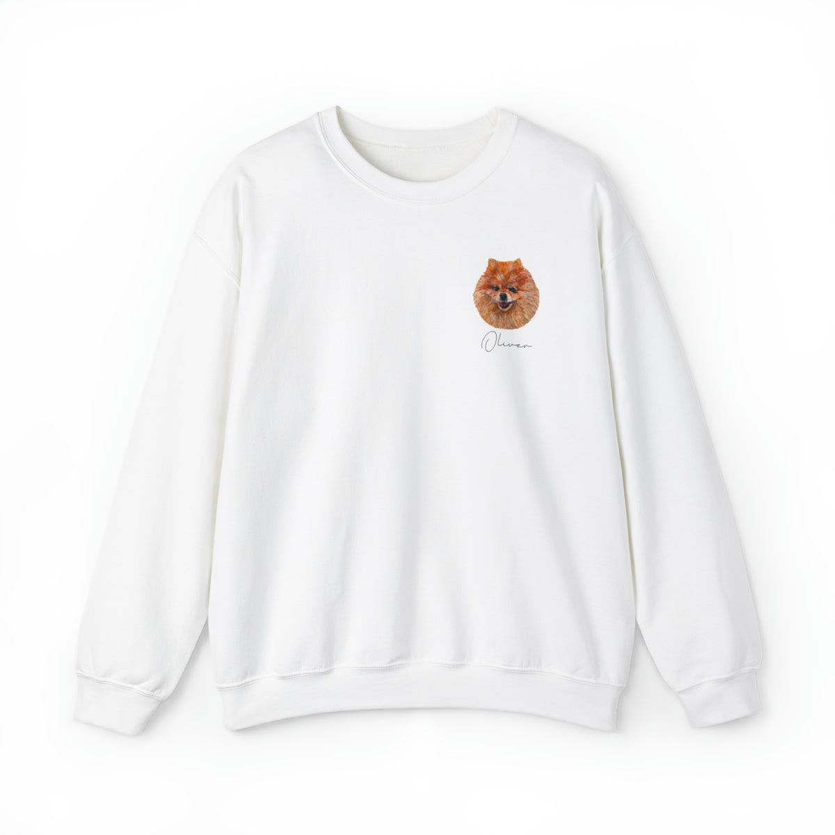 Unisex Crewneck Sweater with Pet Portrait (Multiple Colours Available)